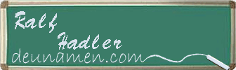 Ralf Hadler Visitenkarte